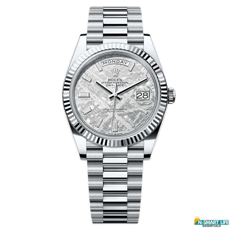 R9-1100221-57P RO_LEX Premium Day Date – Silver Dial Watch,