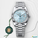 R9-1100222-57P RO_LEX Premium Day Date – Silver Sky Blue Dial Watch