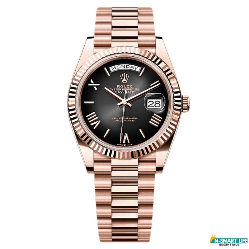 R9-110027-56P RO_LEX Premium Day Date – Golden Brown Dial Watch.