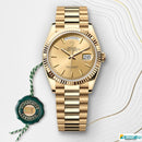 R9-110028A-56P RO_LEX Premium Day Date – Golden Dial Watch.