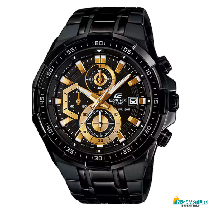 X9-11007-11P EDI_FICE Black Stainless Steal Man's Watch.