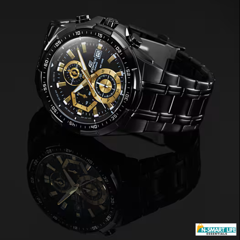 X9-11007-11P EDI_FICE Black Stainless Steal Man's Watch.