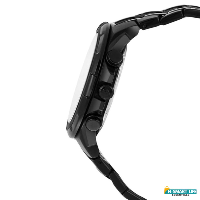 X9-11007-11P EDI_FICE Black Stainless Steal Man's Watch.