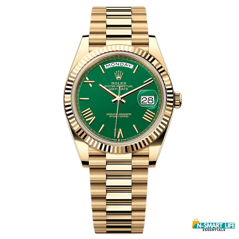 R9-110024-56P RO_LEX Gold Watch – Green Dial.