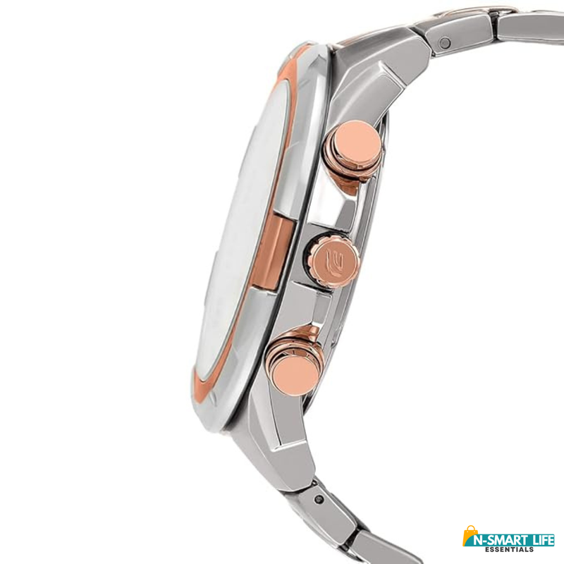 X9-11056-P Silver Dual Tone Stainless Steel Man's Watch.