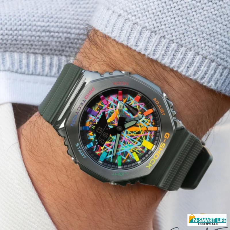 X9-110122-11P CASI_OK Silver Green Watch.