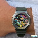 X9-110122-11P CASI_OK Silver Green Watch.