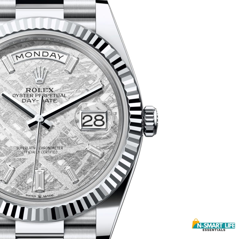 R9-1100221-57P RO_LEX Premium Day Date – Silver Dial Watch,