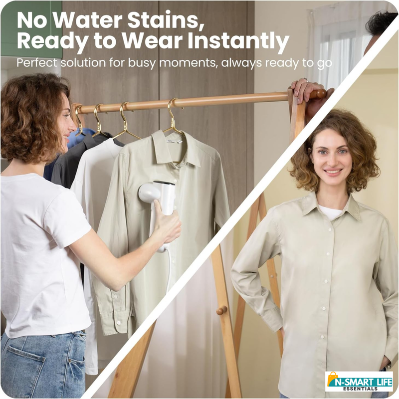 Magic 1 Handheld Garment Steamer with Suction No Ironing Board Needed.