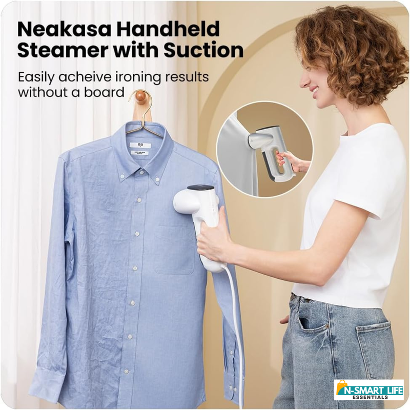Magic 1 Handheld Garment Steamer with Suction No Ironing Board Needed.