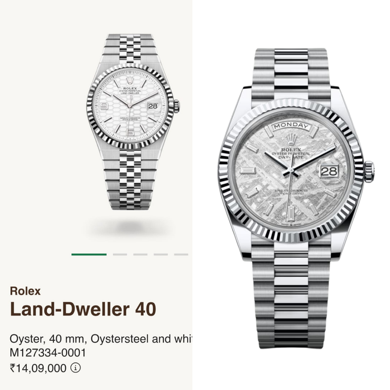 R9-1100221-57P RO_LEX Premium Day Date – Silver Dial Watch,