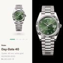 R9-110027A-56P RO_LEX Premium Day Date – Silver Green Dial Watch.