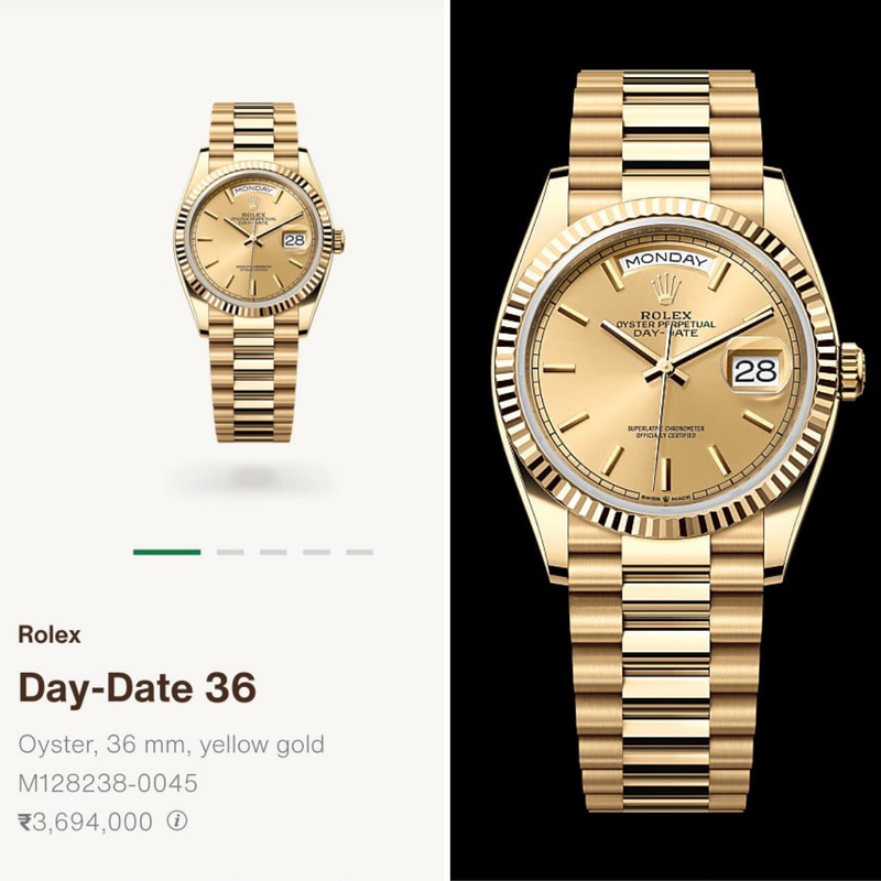 R9-110028A-56P RO_LEX Premium Day Date – Golden Dial Watch.